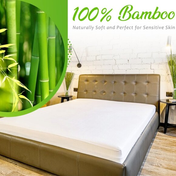 COMFIER SLEEP "100% Bamboo Mattress Protector" Waterproof- NaturallyCooling-KING - Picture 8 of 13